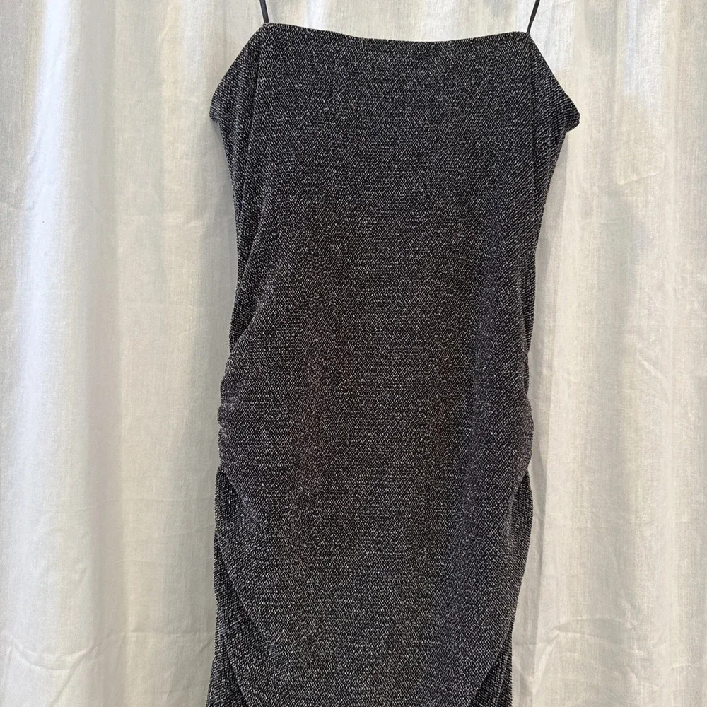NWT Gianni Bini GB PROM Evening Formal‎ Gala Dress Black Silver Strapless Size M